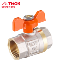 High quality 90 degree brass ball valve with butterfly handle and good price for water